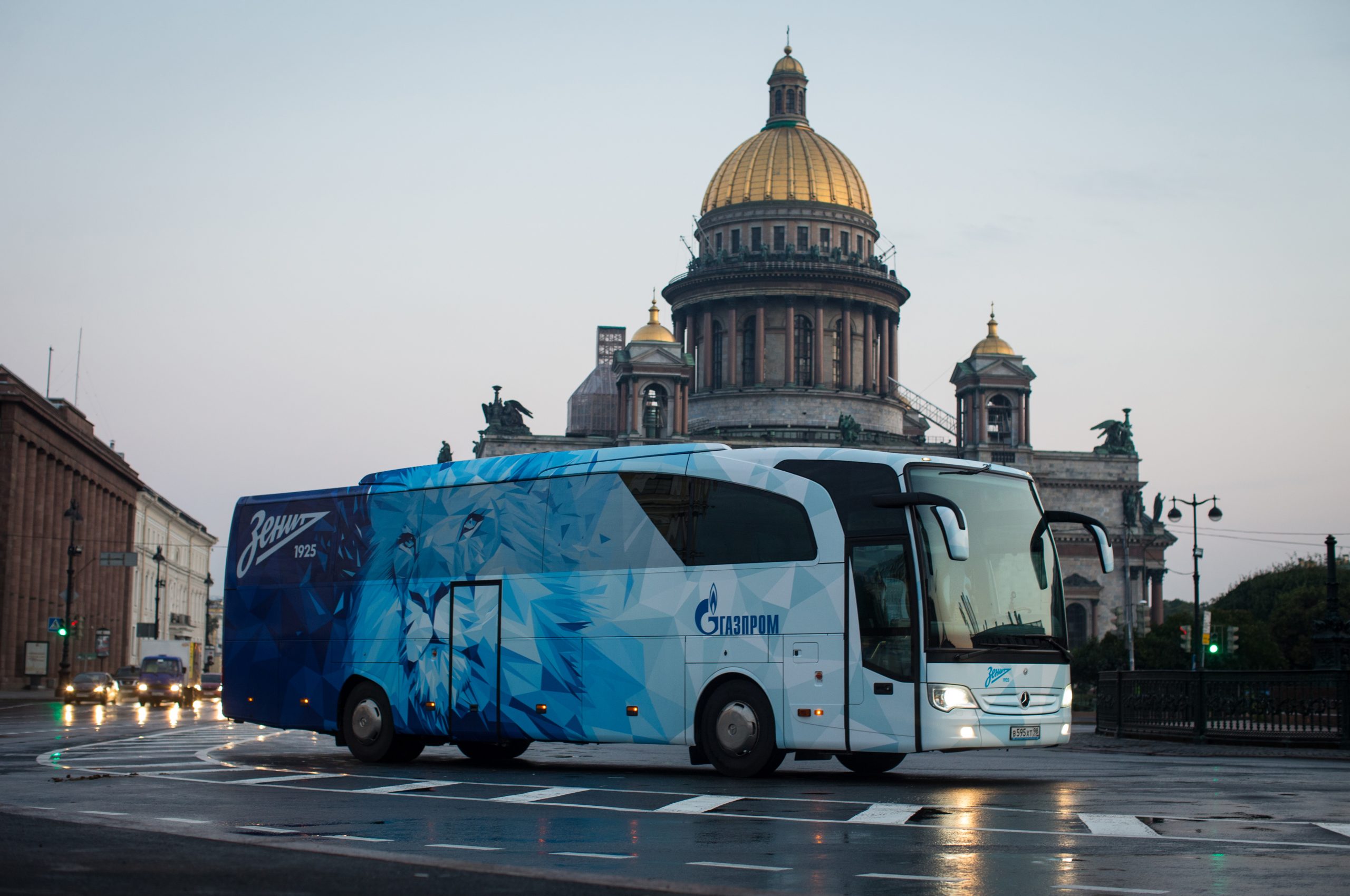 Имиджевая съемка автобуса ФК«Зенит»